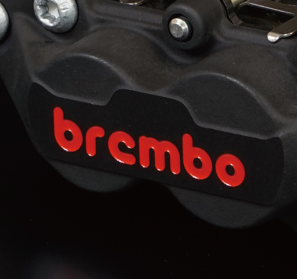 Brembo(ブレンボ) 4ポットキャリパー 40ｍｍ ブラック 赤ロゴ 右用